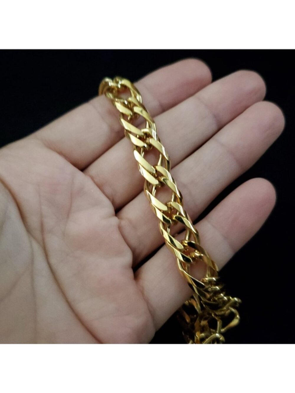 Vintage Napier Necklace Gold Tone Cuban Link 23" 3/8" - Picture 2 of 9